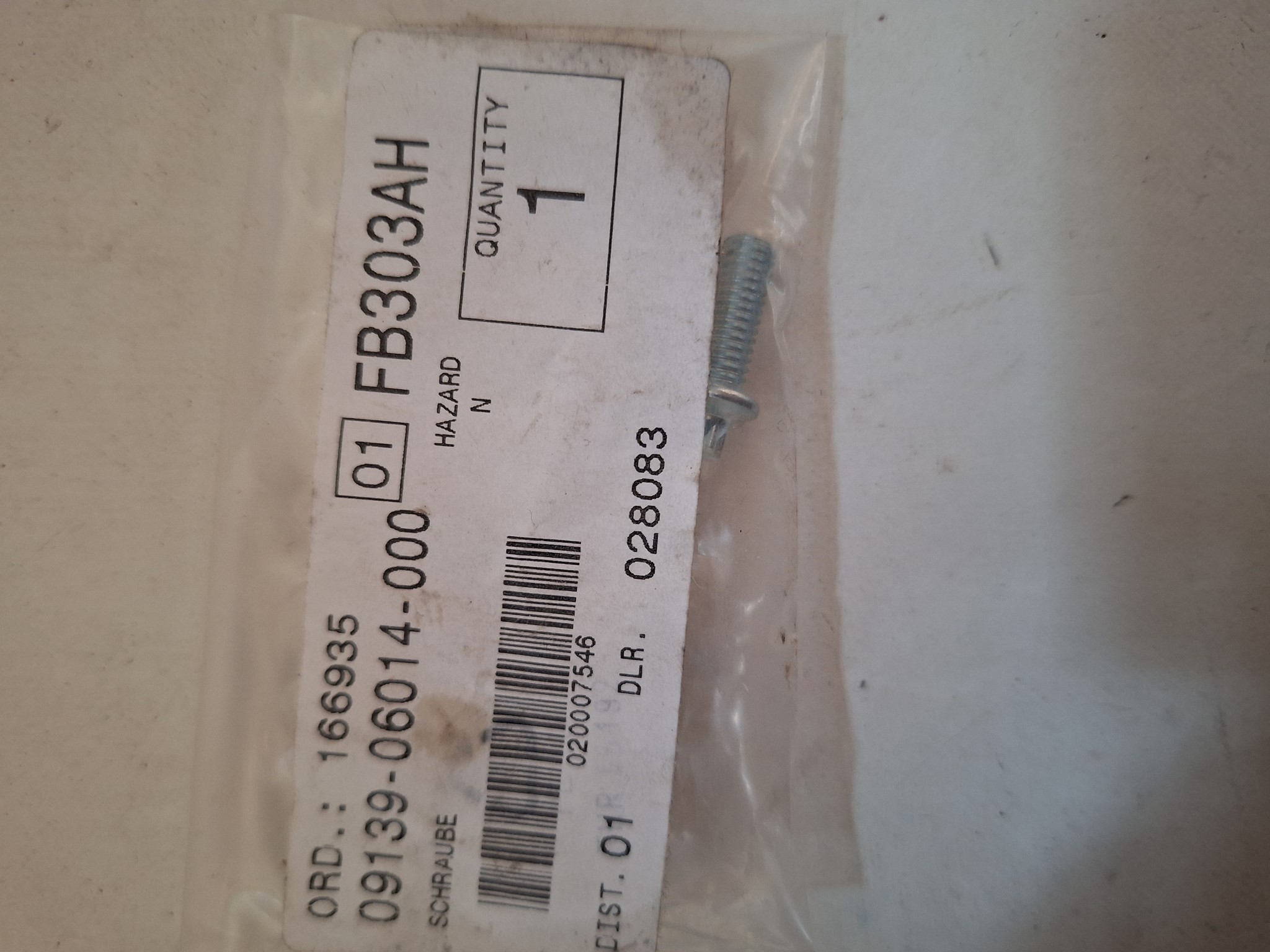 Picture of SUZUKI  SCHRAUBE  09139-06014